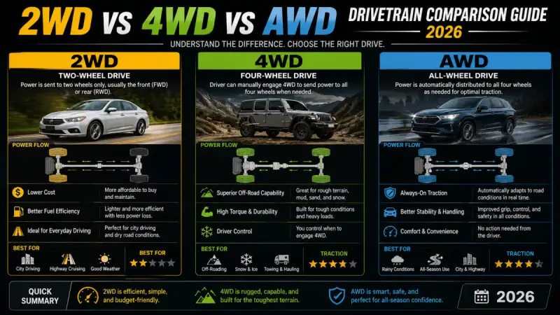 2WD vs 4WD vs AWD: What Is the Difference and Which Drive System Is Best?