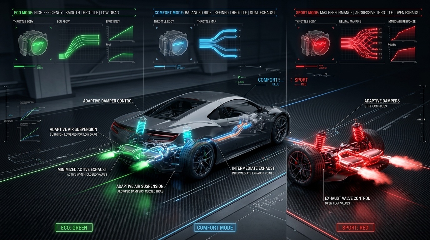 In-depth visual guide and comparison for Why Do Cars Have Different Driving Modes? Eco vs Normal vs Sport vs Comfort Explained