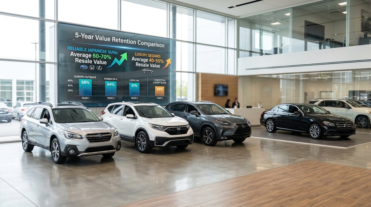 5-Year Car Resale Value Retention Comparison: Japanese SUVs vs Luxury Sedans